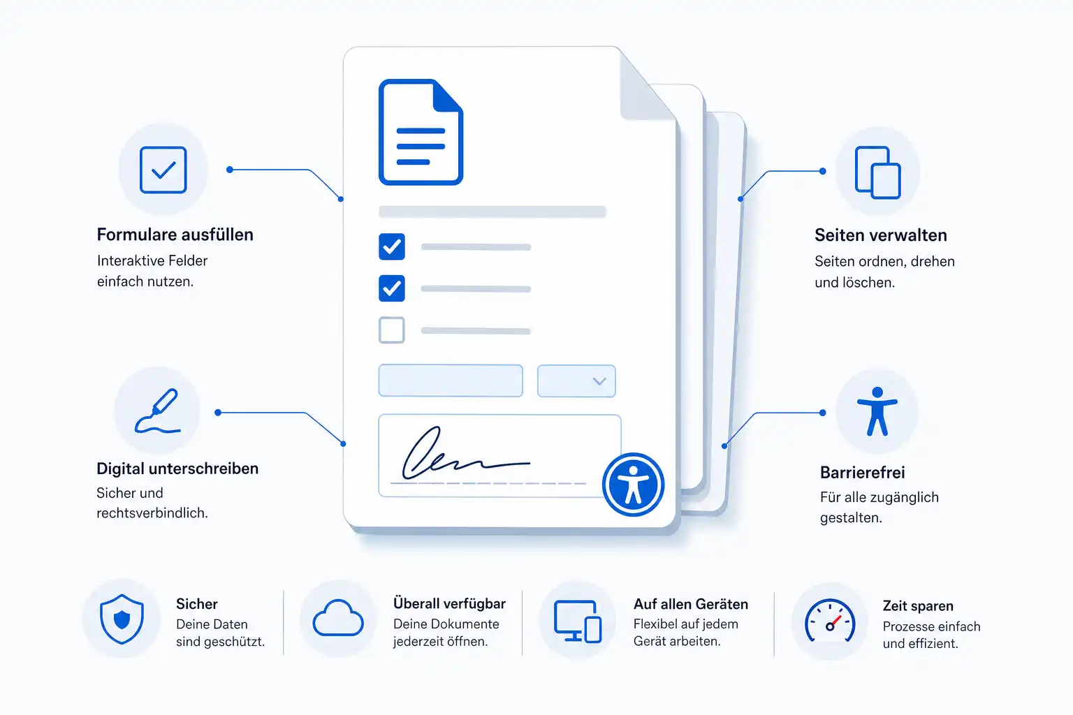 Infografik: Schwerpunkte der Adobe-Acrobat-Kurse bei cmt in München