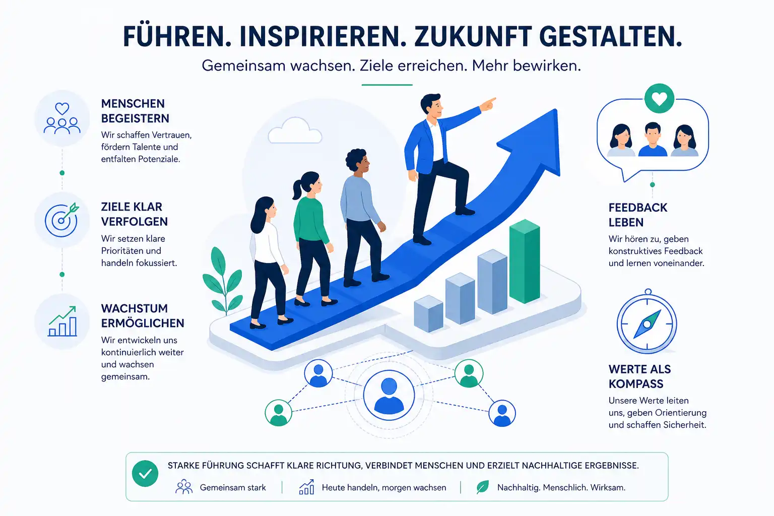 Infografik: Schwerpunkte der Führungsseminare bei cmt in München