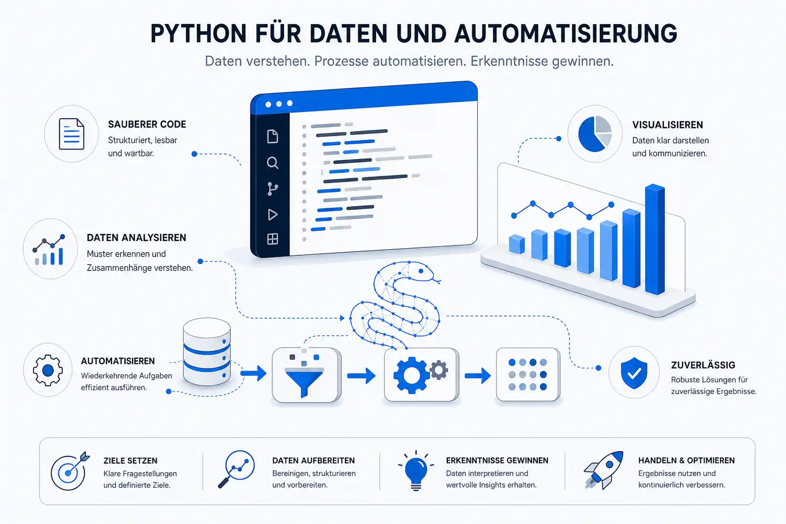 Infografik: Schwerpunkte der Python-Kurse bei cmt in München