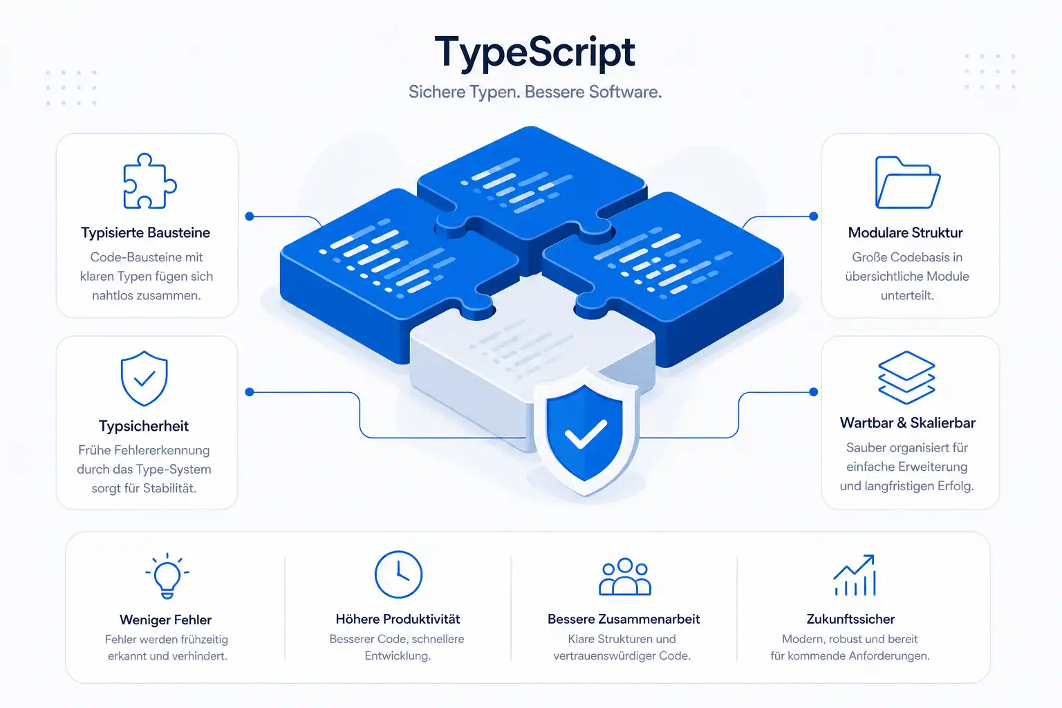 Infografik: Schwerpunkte der TypeScript-Kurse bei cmt in München